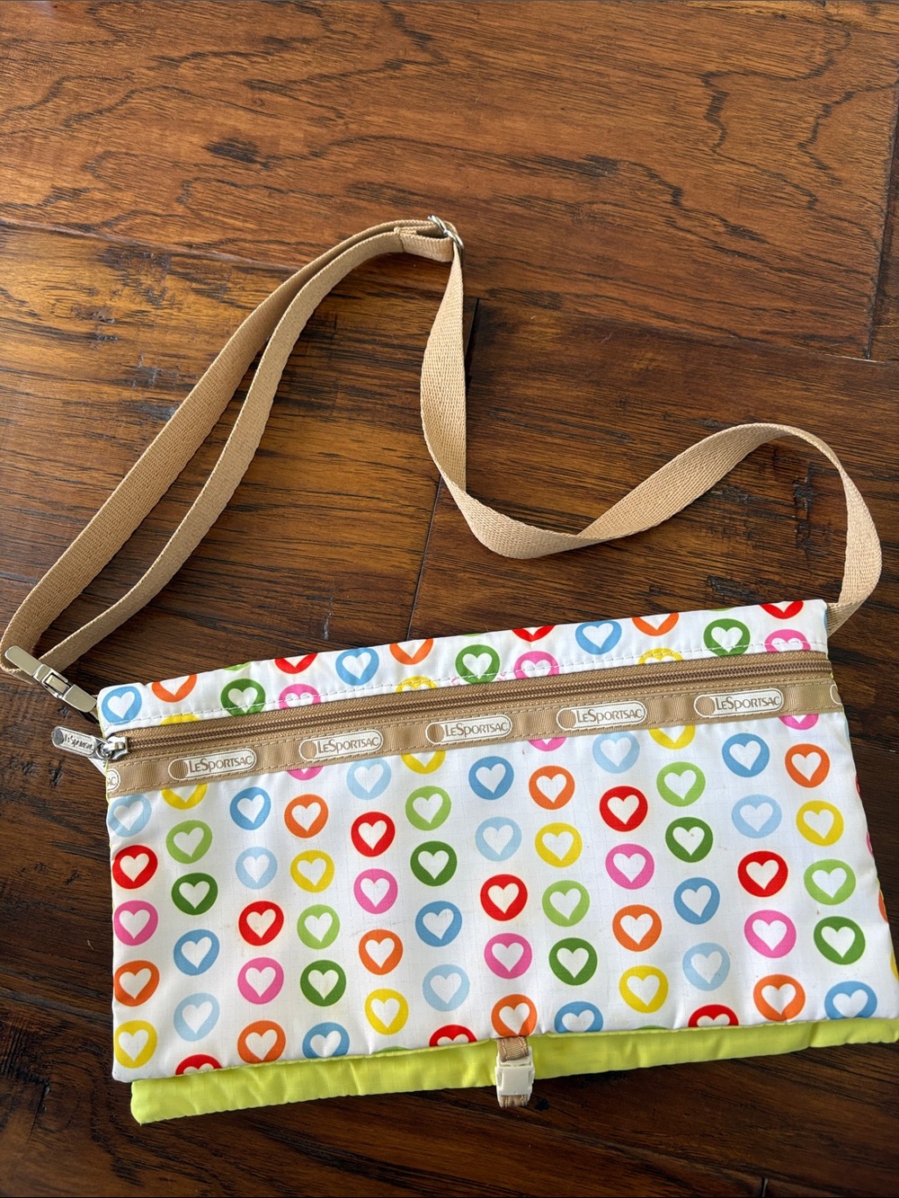 LeSportsac Heart Print Crossbody Bag